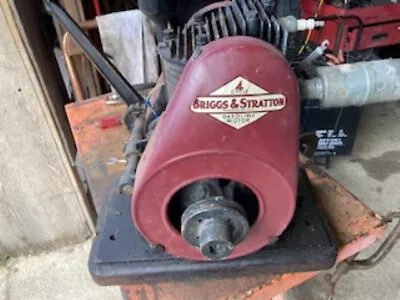 Vintage Briggs&stratton Gass Motor 5 Hp Runs Good Foot Peddel Chain Start • $300