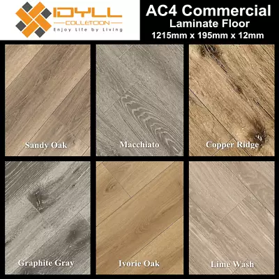 12mm AC4 Laminate Flooring Sample Floating Timber Floor Boards Click Lock • $1.99