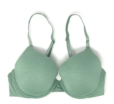 NWT Victoria's Secret Sage Green Bra Size 38DD T Shirt Push Up Full Coverage • $36.95