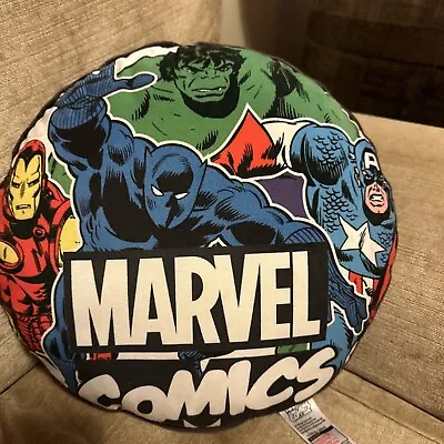 MARVEL COMICS CIRCULAR CUSHION - Hulk Captain America Ironman Etc • £7.99