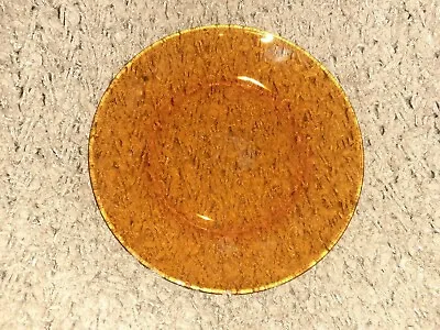 Vintage DURALEX-Vereco France Amber Glass Bread Plate 7 3/8  Diameter-Excellent • $5.99