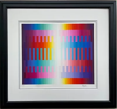 Yaacov Agam  Magic Rainbow  Hand Signed Limited Edition Silkscreen Abstract Art • $1599.99