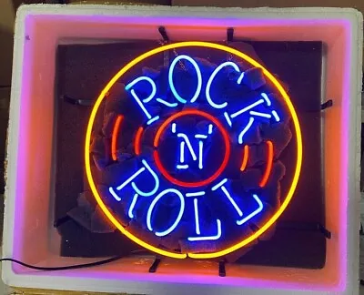 24 X24  Rock N Roll Music Neon Sign Lamp Light Visual Handmade Decor Beer L  • $245.85