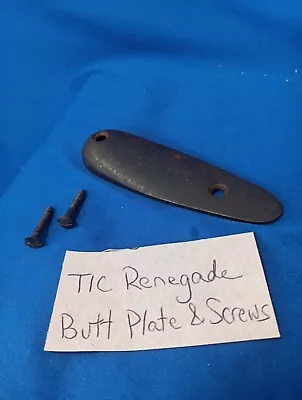 T/C BUTT PLATE W/ SCREWS RENEGADE Thompson Center VINTAGE GUN PARTS MUZZLELOADER • $39.99