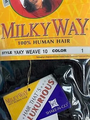 Milky Way 10  12  Yaky Weave Color 1 And 1B. 100% Human Hair • $24.99