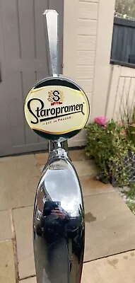 Staropramen  Beer Pump Tap Font Pub Bar Larger Man Cave • £49.95