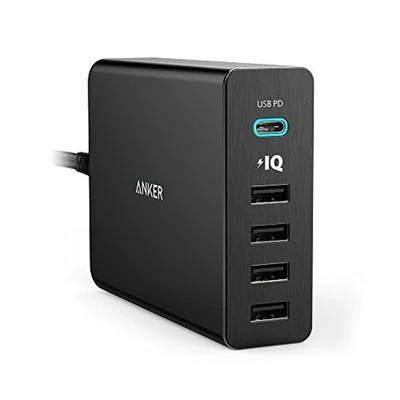 $129.98 • Buy Anker USB Type-C, 5-Port 60W USB Wall Charger Powerport+ 5 USB-C