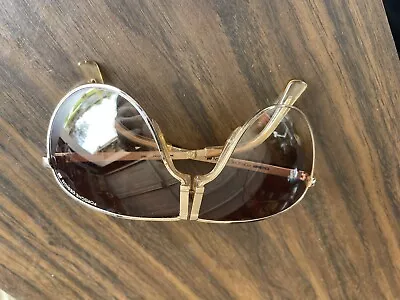 Vintage 80's CARRERA PORSCHE DESIGN 5622 Folding Sunglasses Gold Scarface • $99.99