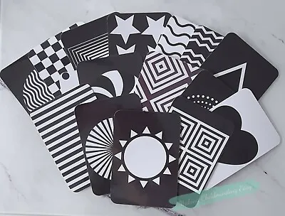 Visual Stimulation Baby Sensory 16 Piece Black& White High Contrast Flash Cards  • £5.99