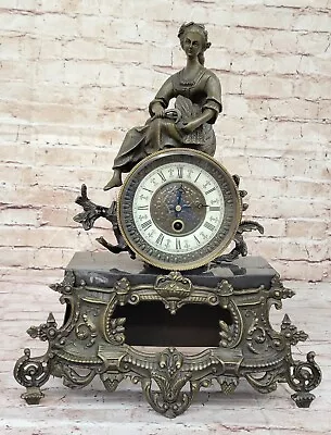 Magnificent Prize Winning Ormolu/Bronze Clock By  Moreau   French Artist Statue • $599