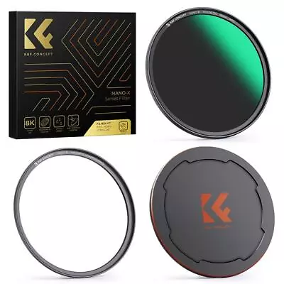 K&F Concept ND64 Magnetic Filter+Apater Ring+Cap 49/52/55/58/62/67/72/77/82mm • $105.59