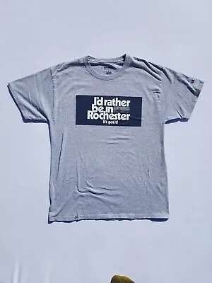 Champion T Shirt I'd Rather Be In Rochester Vintage Rochester Reprint Mens Sz L • $14.50