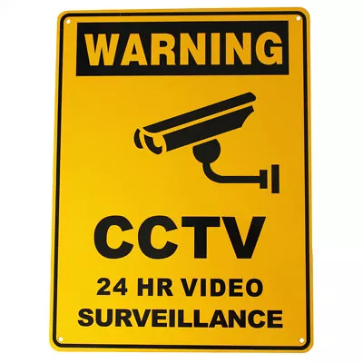 WARNING SIGN Metal SECURITY CAMERA CCTV 300x200mm UNDER 24H SURVEILLANCE OUTDOOR • $14.65