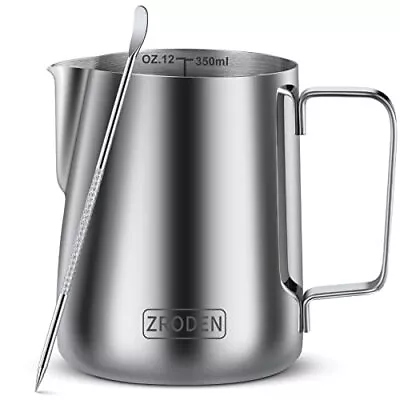 Milk Frothing Pitcher 12oz 20oz 32oz Espresso Steaming Pitchers Stainless St... • $14.78