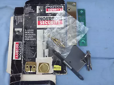 Ingersoll Security 5 Lever Mortise Dead Lock 3 Keys • £12