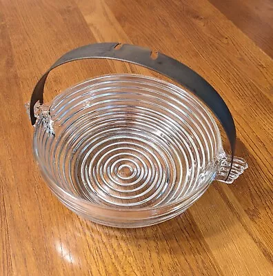 Anchor Hocking  Manhattan  Bowl W/ Handle. 7.25 . Depression Glass. 1930s-40s. • $20