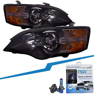 Headlights Halogen Set Black Performance Lens Fits 05-07 Subaru Legacy & Outback • $204.99