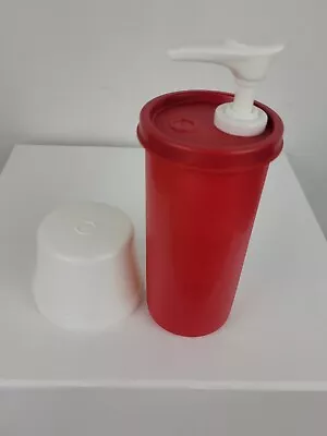 Vintage Tupperware Ketchup Catsup Textured Red Dispenser Camping Picnic #1329 • $6.50