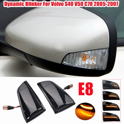2PCS For Volvo S40 V50 2005-2007 Dynamic LED Side Mirror Light Blinker Lamp • $29.49