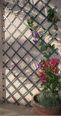 6ft GREY Expanding Plastic Garden Trellis Climbing Plant Support Fence Panel UK • £9.66