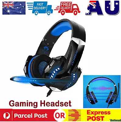 Headphone Gaming LED USB Headset For PS4 PS5 Nintendo Xbox One Controllers AU • $41.99