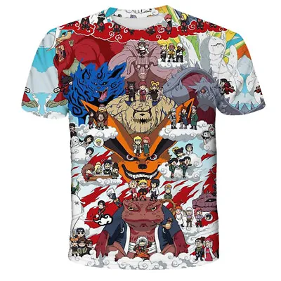 T Shirt Naruto Anbu Uzumaki Anime Manga Double Sided Short Sleeve Adult Sz L M S • $15.95