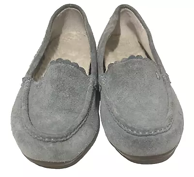 Vionic MCKENZIE 41 Blue Sage Suede  Loafers Women’s 9 Slipper Moccasin Shoe • £38.57