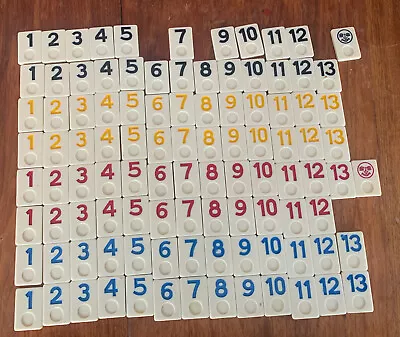 Incomplete Vintage Deluxe Rummikub Game W. Carry Case 4 Stands Tiles See Below • $10