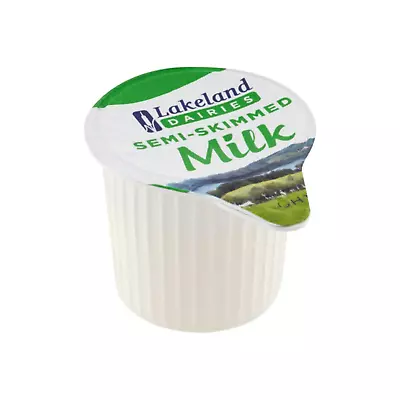 Lakeland Semi Skimmed UHT Milk Pots | 120 Milk Pots Per Box • £14.50