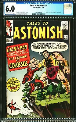 $82 • Buy Tales To Astonish #58 CGC 6.0 -- 1964 -- Giant-Man Colossus Wasp #3781808014