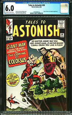 $82 • Buy Tales To Astonish #58 CGC 6.0 -- 1964 -- Giant-Man Colossus Wasp #3781808014