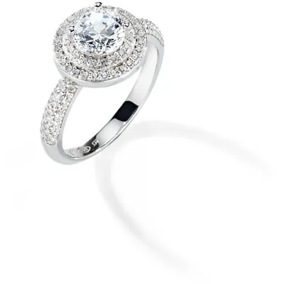 Women's Ring Morellato Treasure SAIW08 Silver Zircons Light Spot Pave 12 14 16 • $67.62