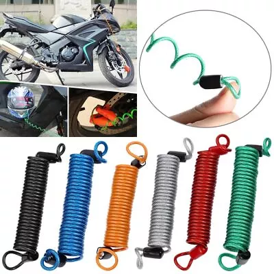 Motorcycle Scooter Spring Reminder Cable Security Alarm Disc Lock Anti Thief • $8