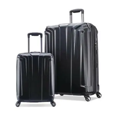 Samsonite Endure 2 Piece Hardside Suitcase/Luggage Set Black 4 Wheel Spinner • £186.50