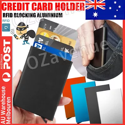 Pop Up Wallet Slim Credit Card Holder For Men Women RFID Blocking Aluminum Case • $5.99