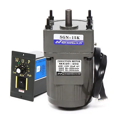 110V Electric Gear Motor+Variable Speed Reducer Controller 90 RPM/min  • $59