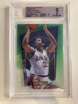 2012-13 Fleer Ultra Retro Magic Johnson 97-98 Court Masters BGS 9 MINT POP 1 • $700