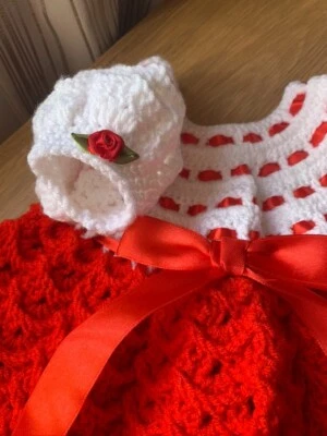 £9.99 • Buy Baby Dress 0 To 3 Months Red And White Gift Xmas (Reborn)