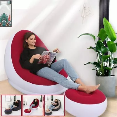Pouf Lazy Couch Bag Inflatable Sofa Outdoor Folding Chair Leisure Bean Bags • $73.12