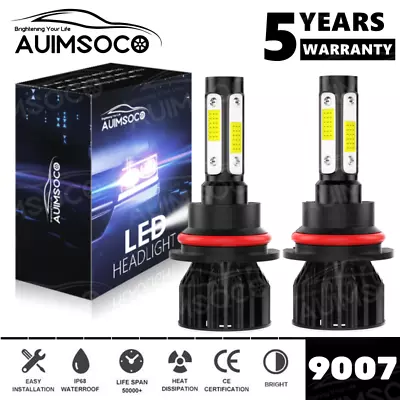 9007 HB5 LED Headlight High/Low Beam Bulbs Super Bright White Lamps 6000K • $25.99