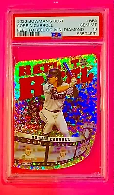 2023 Bowman’s Best Corbin Carroll RC Reel To Reel Mini Diamonds Refractor PSA 10 • $200