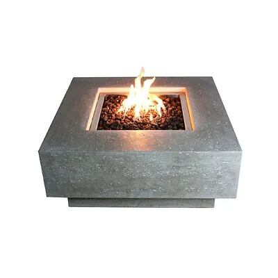 Elementi Manhattan 36” Firepit Table - Light Gray - Natural Gas OFG103LG-NG • $1199