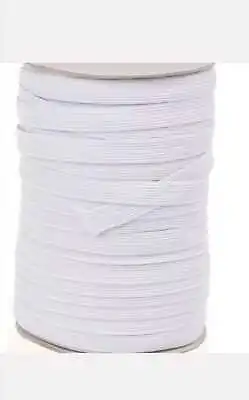 12mm  1/2 Inch Wide Flat Woven Sewing Elastic In White • £1.99