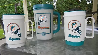 (3) Miami Dolphins Coffee Cups Mugs Official NFL Licensed • $24