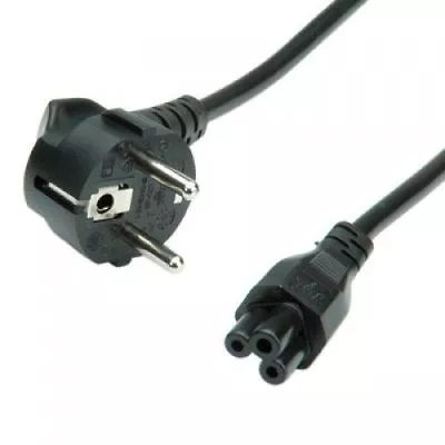 £2.99 • Buy EU 3 Pin Mains Clover Leaf C5 Cloverleaf Power Lead Cord Cable For Laptop
