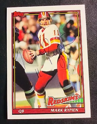 Washington Redskins MARK RYPIEN Autograph Auto Signed 1991 TOPPS SB XXVI MVP • $17.99