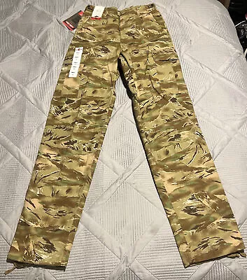 Desert Tiger Stripe Camo 100% Cotton Rip-Stop BDU Pants Small Long • $39.99