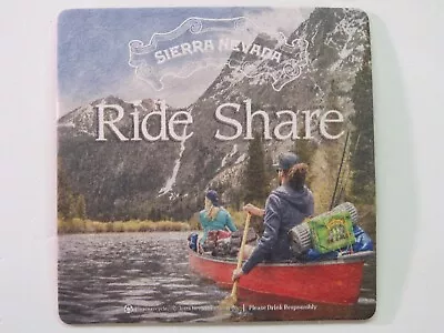 Beer Coaster: SIERRA NEVADA Brewing Pale Ale ~ Enjoy Outdoors - Ride Share Canoe • $13.22