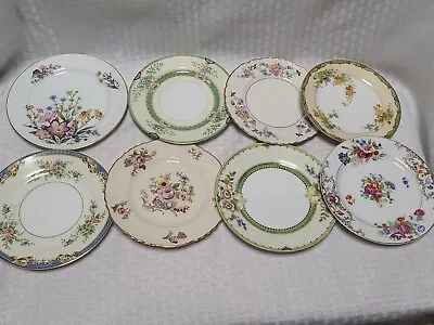 $30.99 • Buy Mismatched China Bread Cake Plates Vintage  ~ Set Of 8 ~ Beautiful Florals