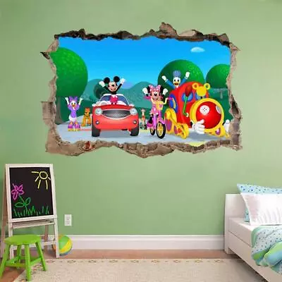 Mickey Minnie Mouse Smashed Wall Decal Graphic Wall Sticker Art Mural H794 • $12.29